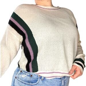 BP Striped Crewneck Knit Sweater Size Large